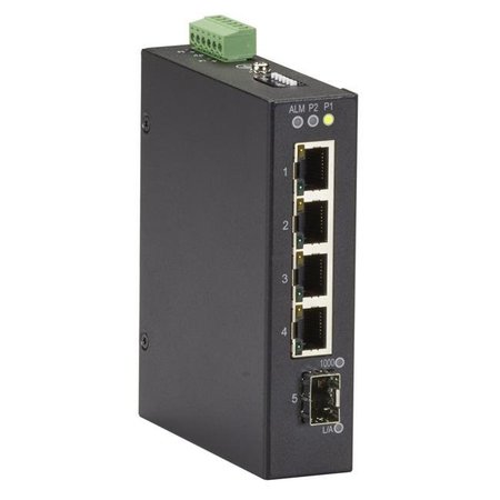 BLACK BOX NETWORK SERVICES Black Box Network Services LIG401A 5 Port Industrial Gigabit Ethernet Switch Extreme Temperature LIG401A